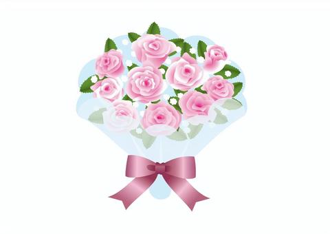 薔薇の花束 薔薇の花束 花束,お花,薔薇のイラスト素材
