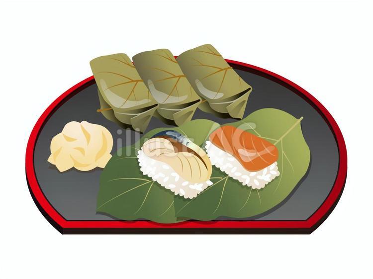 柿の葉寿司 柿の葉寿司,奈良県,ご当地のイラスト素材
