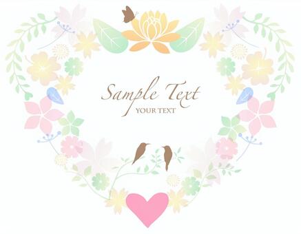  背景素材/草花[ハート型]