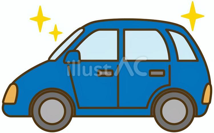 横から見たピカピカのきれいな自動車＿新車 自動車,新車,修理のイラスト素材