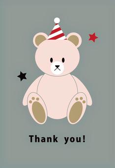 Bear Card ④Thank you, , JPG and AI