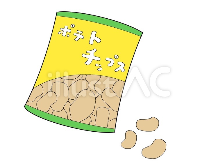 ポテトチップス ポテトチップス,お菓子,食べ物のイラスト素材