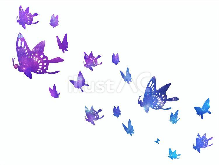 Free Vectors | A flock of many butterflies _ space pattern