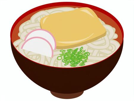 Illustration, udon, tenkasu, leek, JPG and PNG