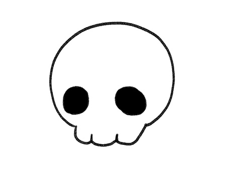 ゆるいドクロ ゆるいドクロ ドクロ,骸骨,手描き,ゆるい,かわいい,ポップ,落書き,背景透過,素材,パステルカラーのイラスト素材