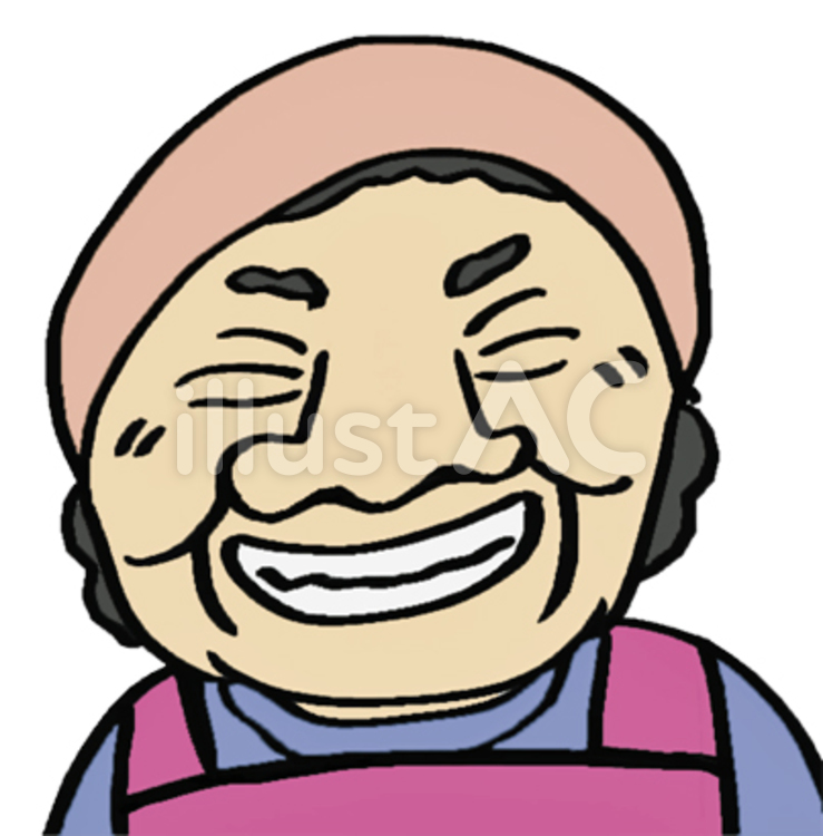 笑顔のおばさん おばさん,笑顔,エプロンのイラスト素材