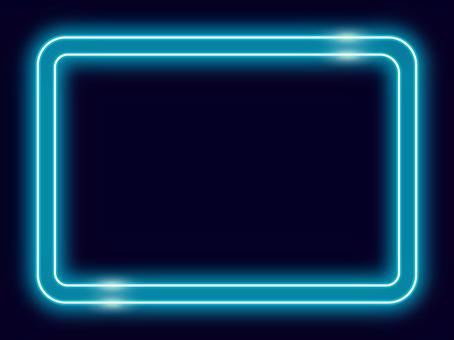 ネオン二重線フレーム背景 水色 ネオン,フレーム,背景,紺,水色,クール,スタイリッシュ,シンプル,線,枠のイラスト素材