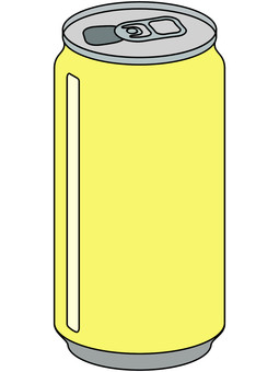 黄色い空き缶 空き缶,ジュース,コーラ,ゴミ,リサイクル,スチール,アルミ,缶,飲み物,自販機のイラスト素材