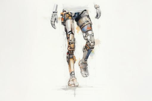 Illustration, robot, lower body, technology, 