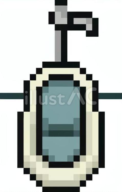 ドット絵のアイボリーの和式トイレです。 ドット絵,和式,トイレのイラスト素材