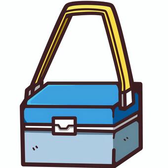 クーラーボックス　デフォルメイラスト クーラーボックス,アウトドア,釣り,保冷ボックス,キャンプ,レジャー,ピクニック,バーベキュー,保冷,冷却のイラスト素材