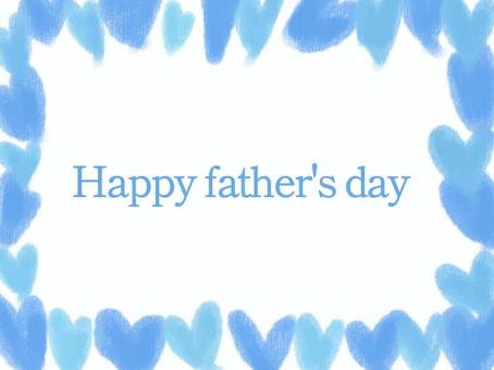 Watercolor Father's Day Heart Background Frame, , JPG and PNG