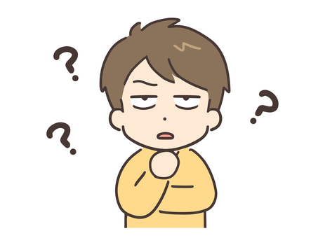 とても悩んでいる若い男性 男性,悩む,悩み,20代,人物,人,30代,男,相談,考えるのイラスト素材