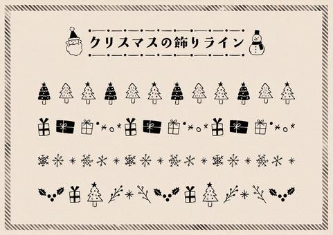 插图, 圣诞节, 装饰线, 圣诞老人, 