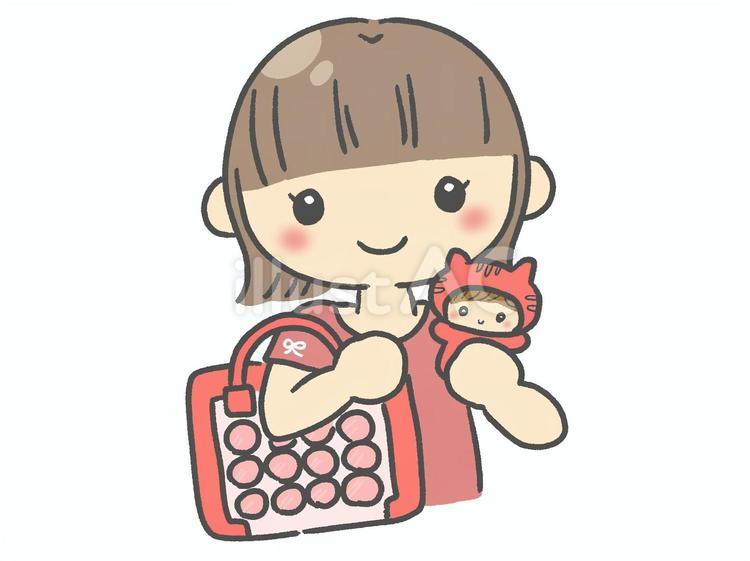 推し活をする女の子 推し活,推し,女の子のイラスト素材