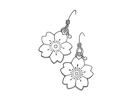 Illustration, accessories, earrings, fashion, 