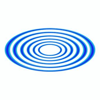 ぷっくりした青い円盤の3Dアイコン 楕円,円盤,アイコン,3d,立体,マーク,可愛い,フェミニン,キュート,渦のイラスト素材