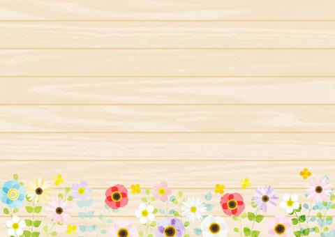 Illustration, flower, wood, board, 