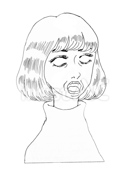 絶望する女性(真っ白)