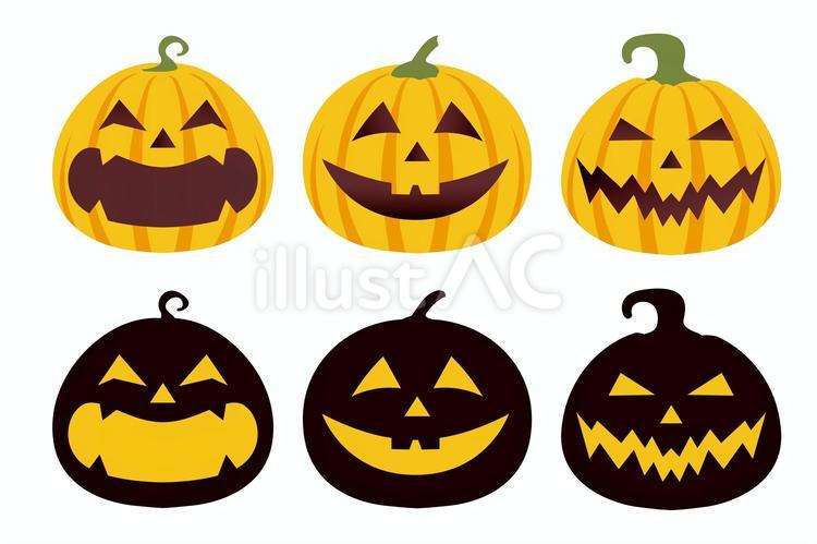ハロウィンのかぼちゃおばけ ハロウィーン,ハロウィン,秋のイラスト素材