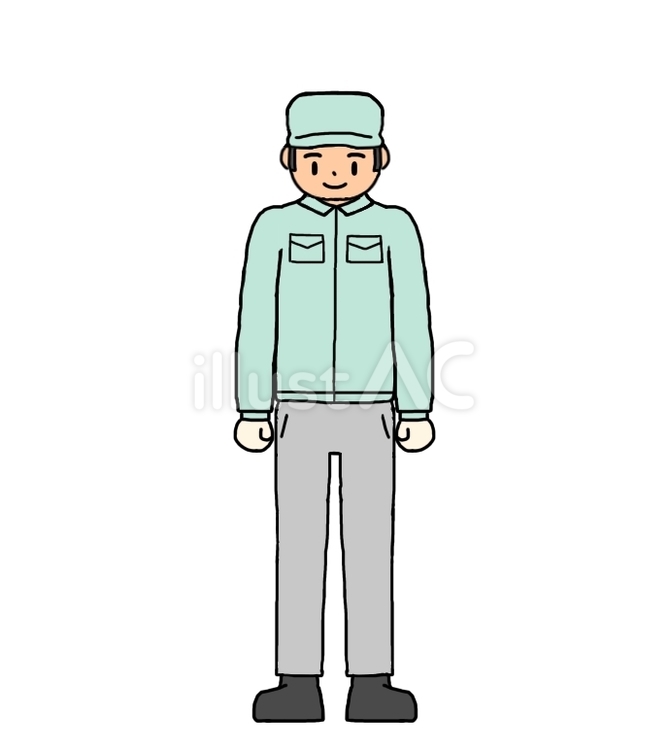 日本の作業員 作業員,従業員,従事者のイラスト素材