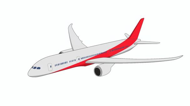 飛行機　赤 飛行機,ジェット機,航空機,旅,旅行,海外,フライト,イメージ,ワンポイント,あしらいのイラスト素材