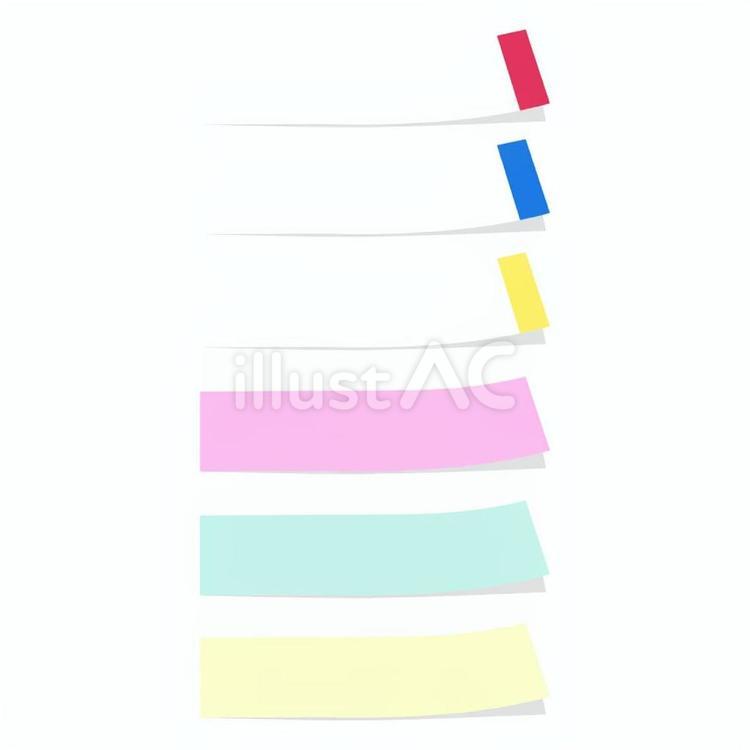 付箋セット ポストイット,付箋,文房具のイラスト素材