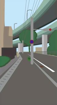 Illustration, sidewalk, the way, high speed, 