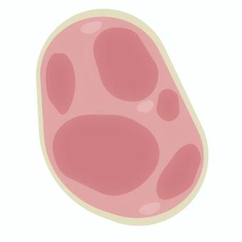 ハム 肉,ハム,豚肉,食べ物,シンプル,アイコン,イラストのイラスト素材