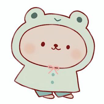 Illustration, raincoat, bear, rainy season, 