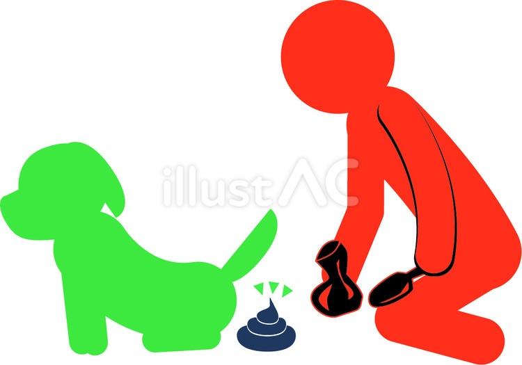 犬　 犬,人,飼い主のイラスト素材