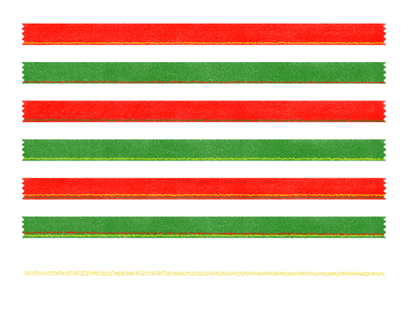 クリスマスカラーのマスキングテープ マスキングテープ,マステ,文具,模様,柄,リボン,ギザギザ,かわいい,ジグザグ,ボーダーのイラスト素材