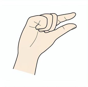 手　180　色付き 手,指,リアル,片手,腕,つまむ,持つ,押さえる,支える,測るのイラスト素材