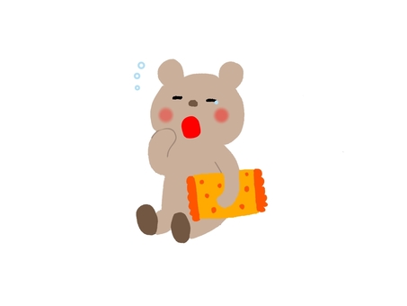 眠いくまイラスト