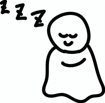 棒人間　すやすや眠っている人 睡眠,安眠,すやすや,おやすみ,毛布,リラックス,休息,癒し,快眠,ぬくぬくのイラスト素材