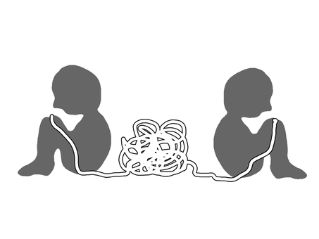 Illustration, yarn, get tangled, tangle up, 
