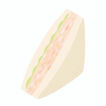 ツナサンドのアイコン ツナ,サンド,パン,サンドウィッチ,シーフード,魚肉,食べ物,調理,惣菜,軽食のイラスト素材