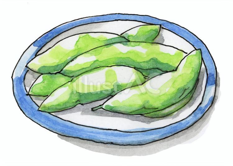 えだまめ 枝豆,えだ豆,野菜のイラスト素材
