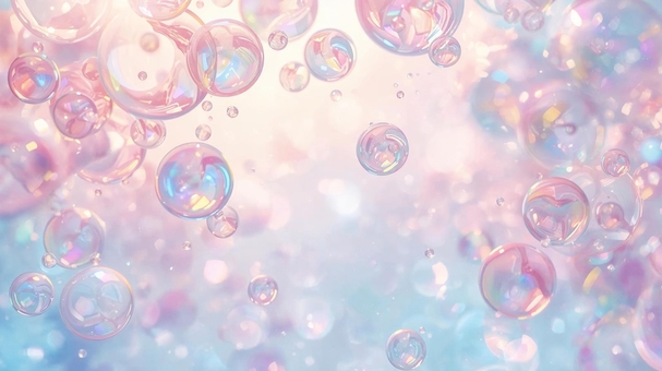 明るく鮮やかなしゃぼん玉の背景