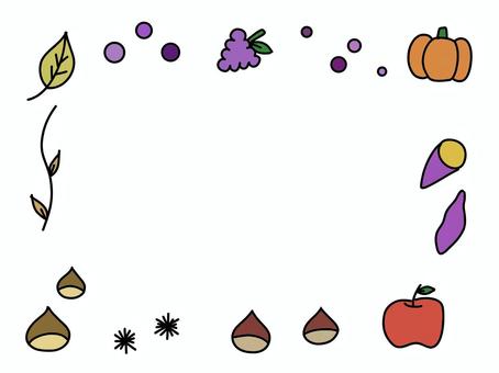 秋の食べ物 フレーム