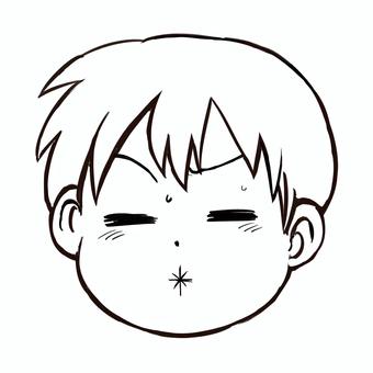 酸っぱい顔 男の子,表情,酸っぱい,味,顔,口のイラスト素材