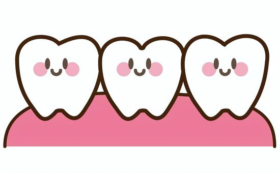 歯のキャラクター 歯,歯医者,クリニック,歯科,キャラクター,マスコット,歯茎,白い,顔,表情のイラスト素材