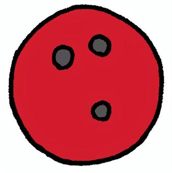 ボウリングボール（赤） ボウリング,ボール,ボーリング,球,玉,スポーツ,球技,競技,鉄球,丸のイラスト素材