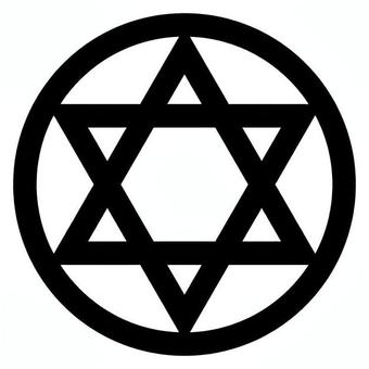 六芒星アイコン2_黒 六芒星,星,アイコン,ダビデの星,魔法陣,黒,シンプル,単体,ワンポイント,図形のイラスト素材