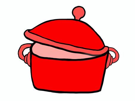 Onabenoirastoお鍋 お鍋,食器,調理器具,深鍋,蓋付き,鍋物,スープ,煮込み料理のイラスト素材