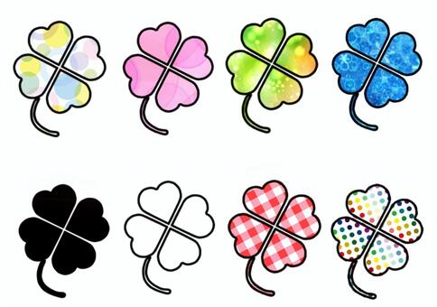 Illustration, four leaves, clover, dot, 