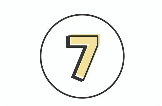 黄色い⑦のアイコン 黄色い⑦のアイコン 7,黄色,数字,アイコン,丸,番号,順番,順位,シンボル,マークのイラスト素材