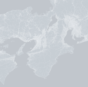 日本の関西のモノクロ風イラスト 関西,関西地方,近畿,近畿地方,灰色,グレー,大阪,神戸,京都,大阪府のイラスト素材