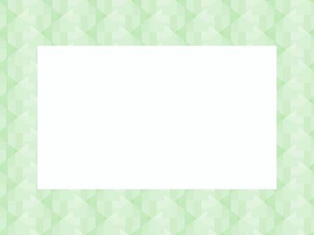 緑の幾何学模様の四角フレーム137 フレーム,飾り枠,枠,囲み,四角,四角形,緑,長方形,背景,幾何学模様のイラスト素材