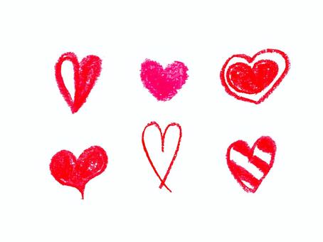 【クレヨン】色んなハート④